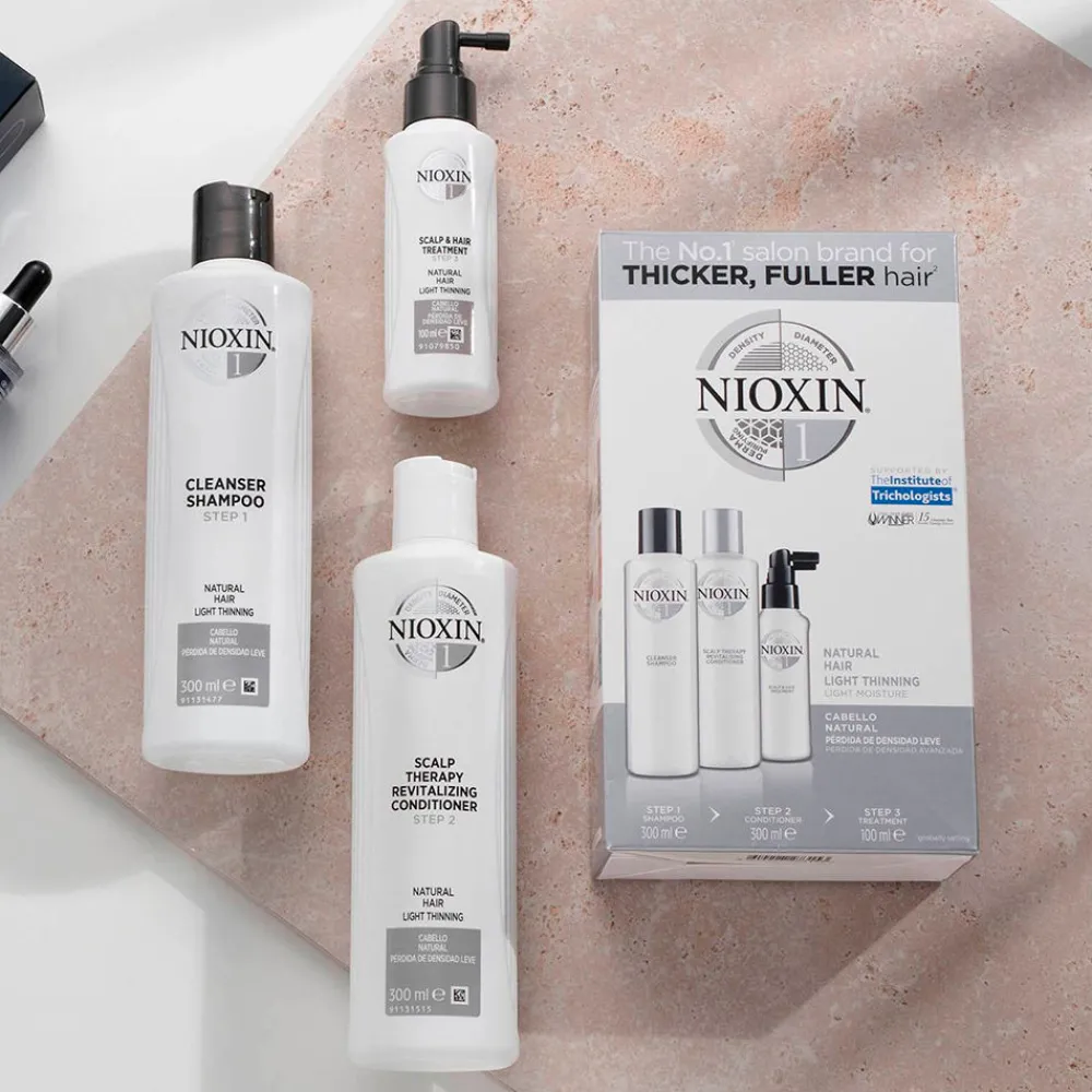 nioxin_sistema___champ__c_7.webp Nioxin Sistema 1 - Champú - Cabello Natural Con Perdida Ligera De Densidad - Paso 1 Sale